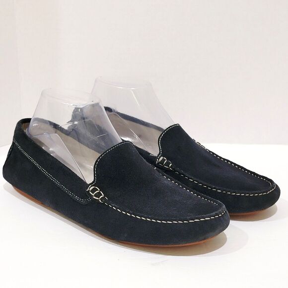 Michael Pasinkoff Mens Sz 42 Navy Blue Suede Driving Shoes Loafers Made in Italy main image 4